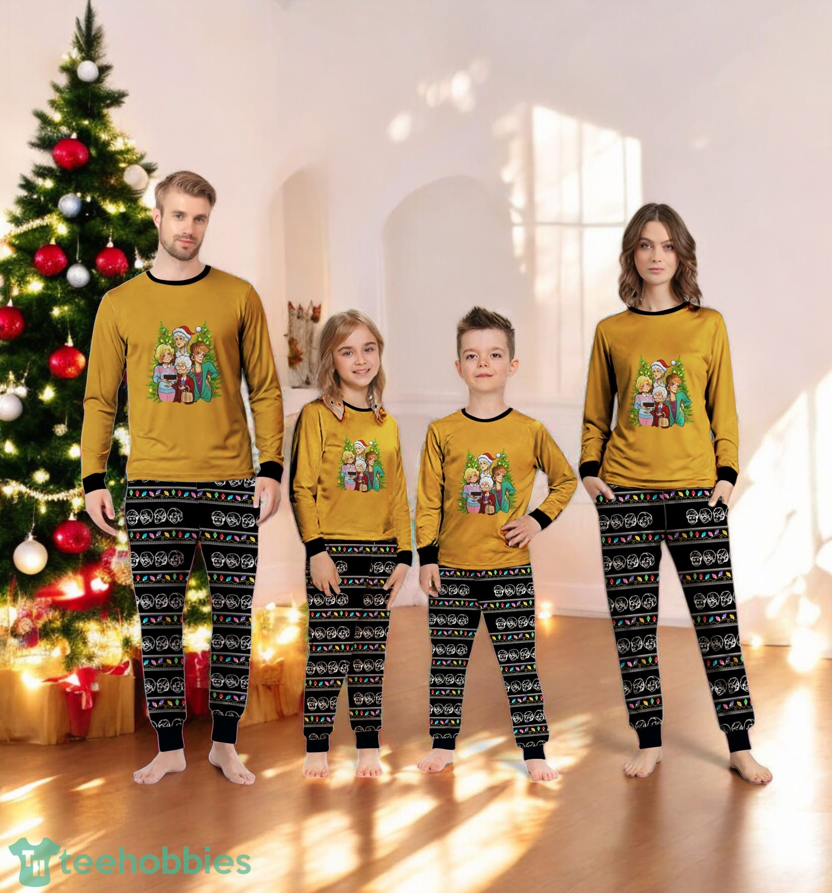 Golden Girls Christmas Pine Trees Family Matching Pajamas Set image Golden Girls Christmas Pine Trees Family Matching Pajamas Set Product Photo 2
