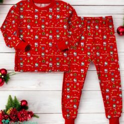 Great Christmas Hello Kitty Pattern Red Family Matching Pajama Set image Great Christmas Hello Kitty Pattern Red Family Matching Pajama Set Product Photo 3
