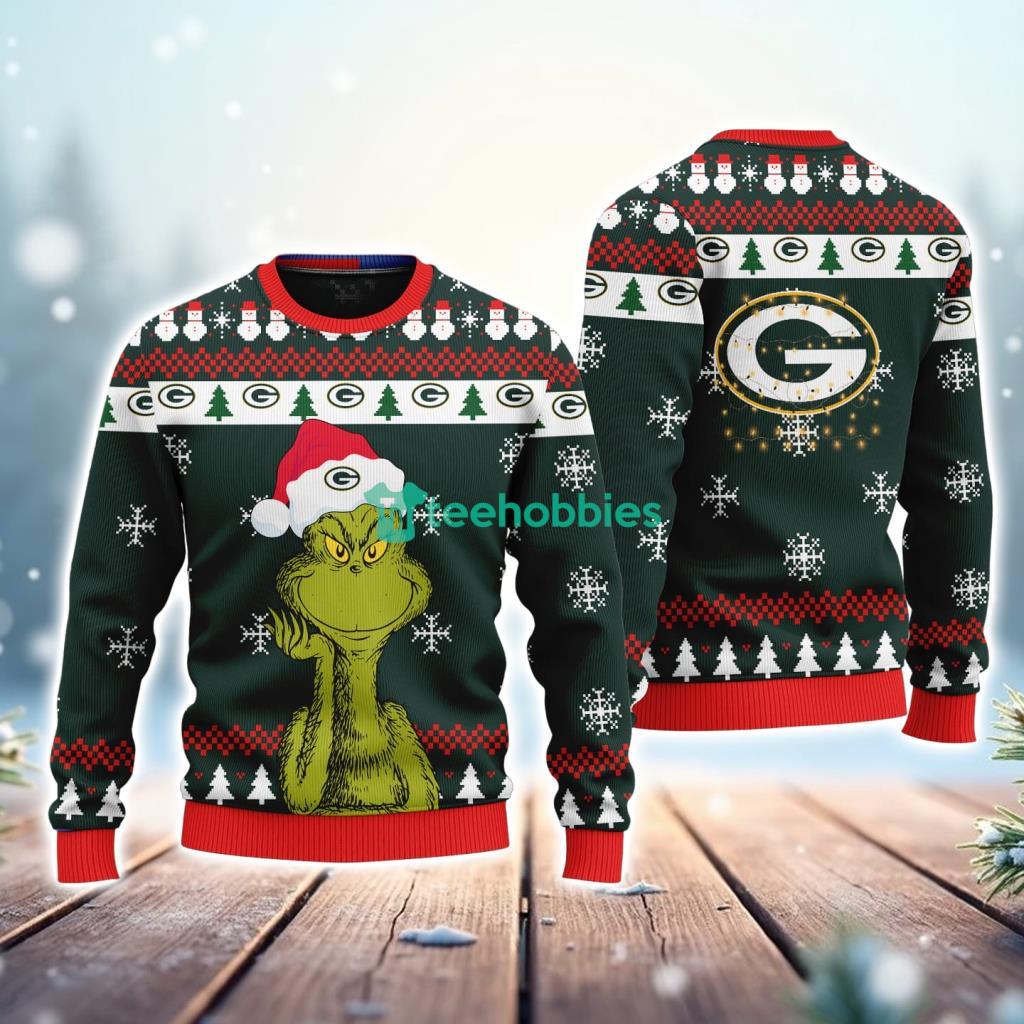 Green Bay Packers NFL The Grinch Funny Merry Christmas Ugly Sweater 3D New Trend image Green Bay Packers NFL The Grinch Funny Merry Christmas Ugly Sweater 3D New Trend Product Photo 1