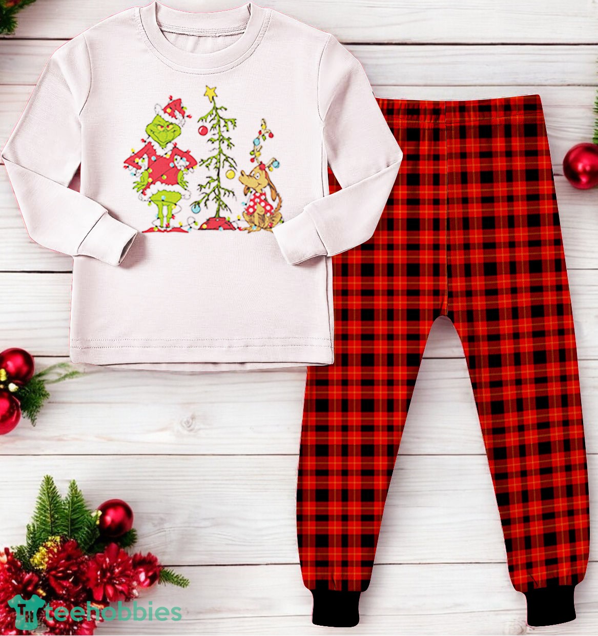 Green Character Grinch Christmas Family Matching Pajama Set Green Character Grinch Christmas Family Matching Pajama Set Product Photo 1