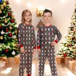Hello Kitty Christmas Seamlless Pattern Family Matching Pajama Set image Hello Kitty Christmas Seamlless Pattern Family Matching Pajama Set Product Photo 3