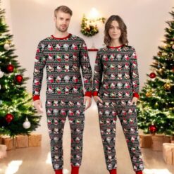 Hello Kitty Christmas Seamlless Pattern Family Matching Pajama Set image Hello Kitty Christmas Seamlless Pattern Family Matching Pajama Set Product Photo 2