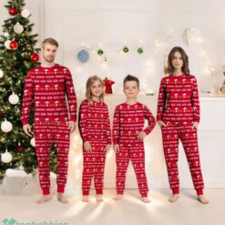 Hohoho Lalala Snoopy Red Christmas Family Matching Set Mom Dad Child Pajama Set image Hohoho Lalala Snoopy Red Christmas Family Matching Set Mom Dad Child Pajama Set Product Photo 2