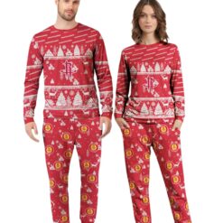 Houston Rockets Christmas Pattern Family Matching Pajamas Sets Best Gift For Christmas image Houston Rockets Christmas Pattern Family Matching Pajamas Sets Best Gift For Christmas Product Photo 2