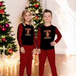 Howdy Gingerbread Man Cowboy Christmas Cowboy Family Matching Pajama Set image Howdy Gingerbread Man Cowboy Christmas Cowboy Family Matching Pajama Set Product Photo 3