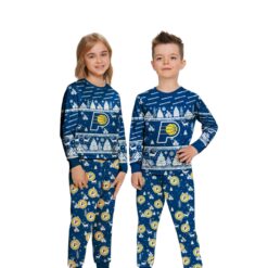 Indiana Pacers Christmas Pattern Family Matching Pajamas Sets Best Gift For Christmas image Indiana Pacers Christmas Pattern Family Matching Pajamas Sets Best Gift For Christmas Product Photo 3