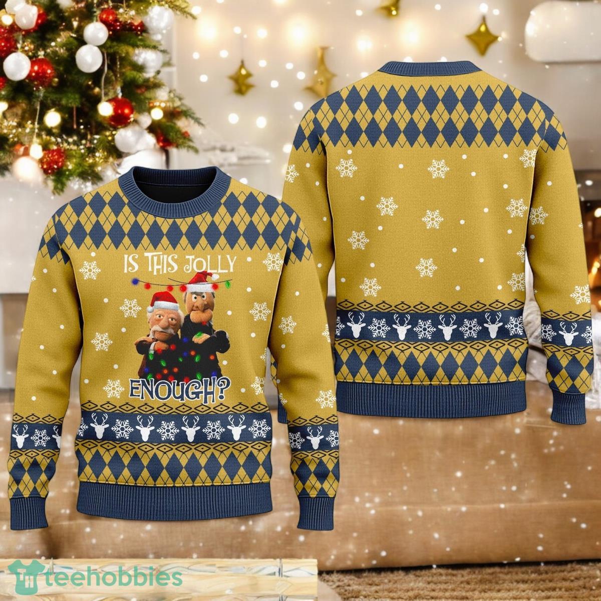 Is This Jolly Enough Muppet Ugly Christmas Sweater Muppet Santa Xmas Holiday Gift image Is This Jolly Enough Muppet Ugly Christmas Sweater Muppet Santa Xmas Holiday Gift Product Photo 1