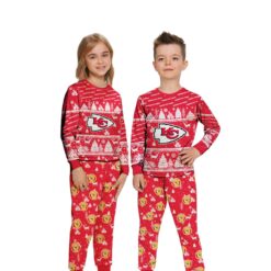 Kansas City Chiefs Christmas Pattern Family Matching Pajamas Sets Best Gift For Christmas image Kansas City Chiefs Christmas Pattern Family Matching Pajamas Sets Best Gift For Christmas Product Photo 3