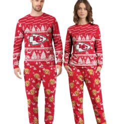 Kansas City Chiefs Christmas Pattern Family Matching Pajamas Sets Best Gift For Christmas image Kansas City Chiefs Christmas Pattern Family Matching Pajamas Sets Best Gift For Christmas Product Photo 4