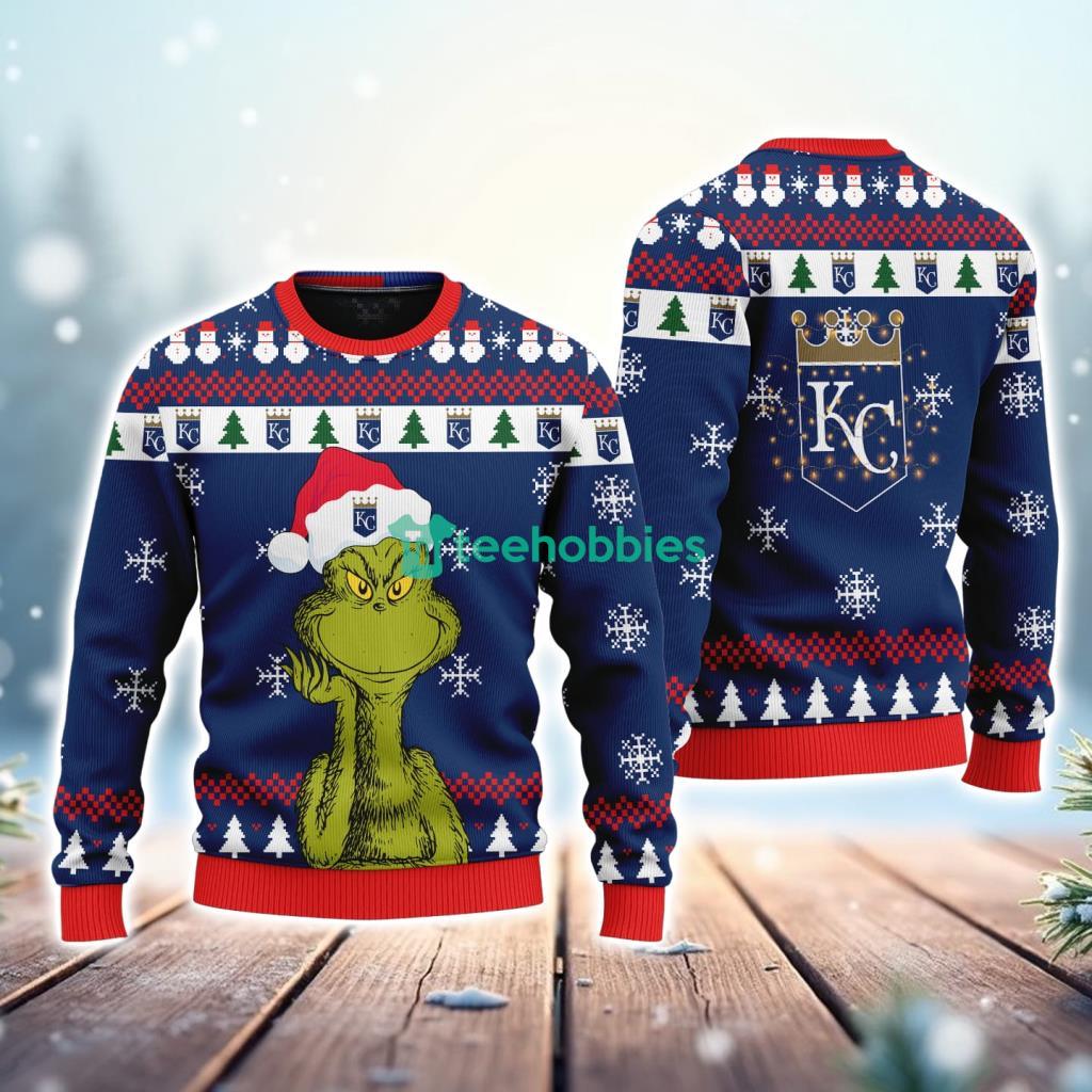 Kansas City Royals MLB The Grinch Funny Merry Christmas Ugly Sweater 3D New Trend image Kansas City Royals MLB The Grinch Funny Merry Christmas Ugly Sweater 3D New Trend Product Photo 1