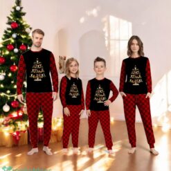 Lighting Santa Cowboy Christmas Tree Family Matching Pajama Set image Lighting Santa Cowboy Christmas Tree Family Matching Pajama Set Product Photo 2