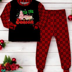 Little Tis The Season Christmas Tree Cakes Debbie Family Matching Pajama Set image Little Tis The Season Christmas Tree Cakes Debbie Family Matching Pajama Set Product Photo 2