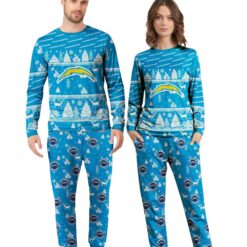 Los Angeles Chargers Christmas Pattern Family Matching Pajamas Sets Best Gift For Christmas image Los Angeles Chargers Christmas Pattern Family Matching Pajamas Sets Best Gift For Christmas Product Photo 2