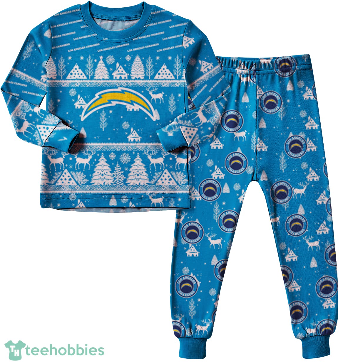los-angeles-chargers-christmas-pattern-family-matching-pajamas-sets-best-gift-for-christmas-3.jpg Los Angeles Chargers Christmas Pattern Family Matching Pajamas Sets Best Gift For Christmas Product Photo 3