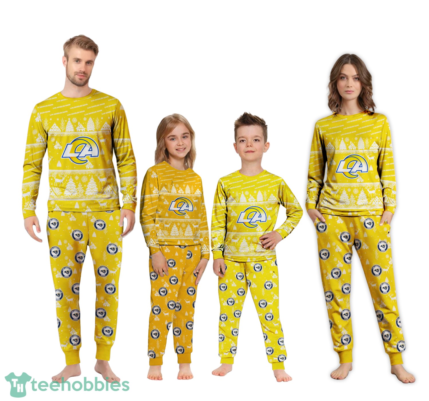 Los Angeles Rams Christmas Pattern Family Matching Pajamas Sets Best Gift For Christmas image Los Angeles Rams Christmas Pattern Family Matching Pajamas Sets Best Gift For Christmas Product Photo 4