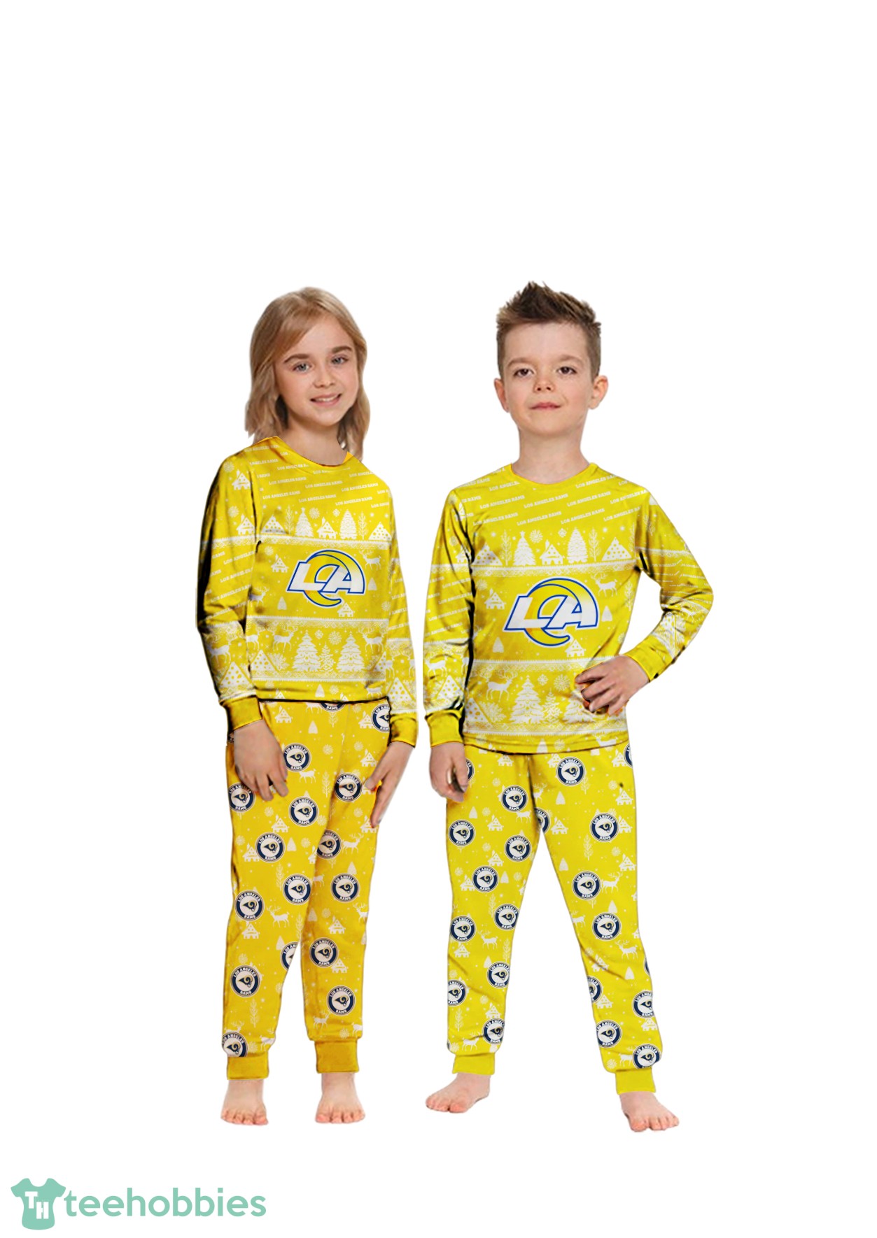 los-angeles-rams-christmas-pattern-family-matching-pajamas-sets-best-gift-for-christmas-2.jpg Los Angeles Rams Christmas Pattern Family Matching Pajamas Sets Best Gift For Christmas Product Photo 3