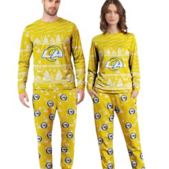 Los Angeles Rams Christmas Pattern Family Matching Pajamas Sets Best Gift For Christmas image Los Angeles Rams Christmas Pattern Family Matching Pajamas Sets Best Gift For Christmas Product Photo 2