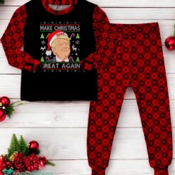 Make Christmas Great Again Ugly Sweater Funny Trump Family Matching Pajama Set image Make Christmas Great Again Ugly Sweater Funny Trump Family Matching Pajama Set Product Photo 2