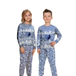 Memphis Grizzlies Christmas Pattern Family Matching Pajamas Sets Best Gift For Christmas image Memphis Grizzlies Christmas Pattern Family Matching Pajamas Sets Best Gift For Christmas Product Photo 3