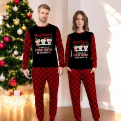 Merry Christmas May All Your Teeth Be White Dental Hygienist Family Matching Pajama Set image Merry Christmas May All Your Teeth Be White Dental Hygienist Family Matching Pajama Set Product Photo 4