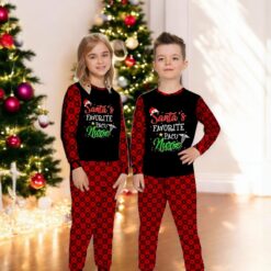 Merry Christmas Nurse Crew Santa's Favorite PACU Nurse Family Matching Pajama Set image Merry Christmas Nurse Crew Santa's Favorite PACU Nurse Family Matching Pajama Set Product Photo 2