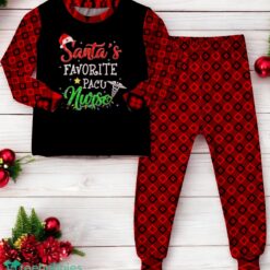 Merry Christmas Nurse Crew Santa's Favorite PACU Nurse Family Matching Pajama Set image Merry Christmas Nurse Crew Santa's Favorite PACU Nurse Family Matching Pajama Set Product Photo 3