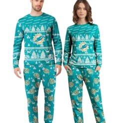 Miami Dolphins Christmas Pattern Family Matching Pajamas Sets Best Gift For Christmas image Miami Dolphins Christmas Pattern Family Matching Pajamas Sets Best Gift For Christmas Product Photo 4