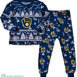 Milwaukee Brewers MLB Christmas Pattern Family Matching Pajamas Sets Best Gift For Christmas image Milwaukee Brewers MLB Christmas Pattern Family Matching Pajamas Sets Best Gift For Christmas Product Photo 2