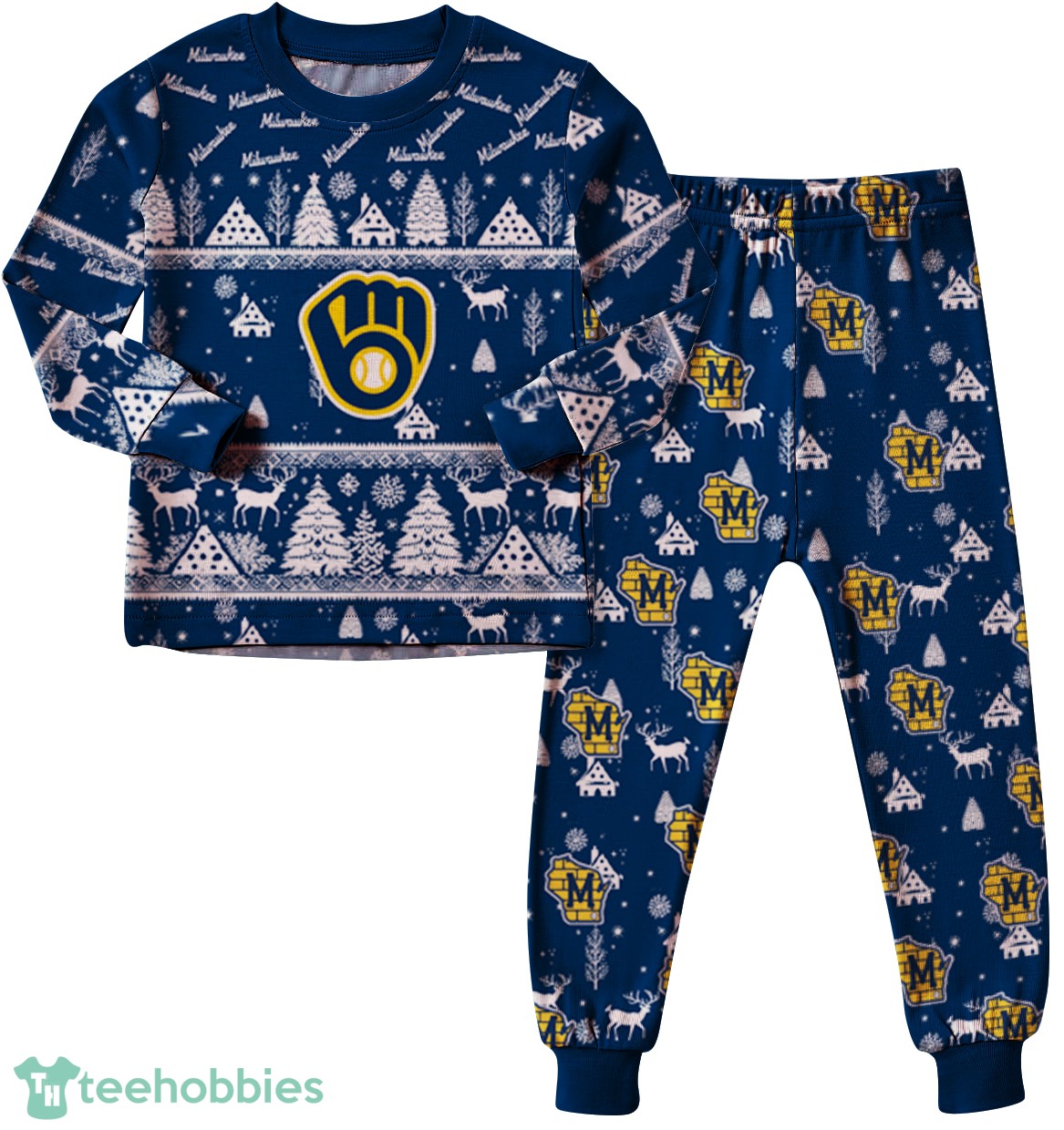 milwaukee-brewers-mlb-christmas-pattern-family-matching-pajamas-sets-best-gift-for-christmas-3.jpg Milwaukee Brewers MLB Christmas Pattern Family Matching Pajamas Sets Best Gift For Christmas Product Photo 2