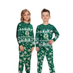 Milwaukee Bucks Christmas Pattern Family Matching Pajamas Sets Best Gift For Christmas image Milwaukee Bucks Christmas Pattern Family Matching Pajamas Sets Best Gift For Christmas Product Photo 3