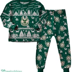 Milwaukee Bucks Christmas Pattern Family Matching Pajamas Sets Best Gift For Christmas image Milwaukee Bucks Christmas Pattern Family Matching Pajamas Sets Best Gift For Christmas Product Photo 2