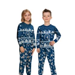 Minnesota Timberwolves Christmas Pattern Family Matching Pajamas Sets Best Gift For Christmas image Minnesota Timberwolves Christmas Pattern Family Matching Pajamas Sets Best Gift For Christmas Product Photo 2