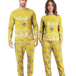 Minnesota Vikings Christmas Pattern Family Matching Pajamas Sets Best Gift For Christmas image Minnesota Vikings Christmas Pattern Family Matching Pajamas Sets Best Gift For Christmas Product Photo 4