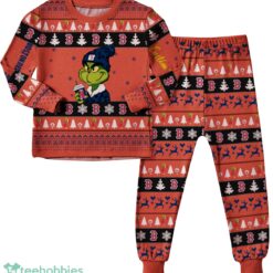 MLB Grinch Boston Red Sox MLB Custom Name Christmas Knitting Pattern Matching Family Pajamas Set image MLB Grinch Boston Red Sox MLB Custom Name Christmas Knitting Pattern Matching Family Pajamas Set Product Photo 2