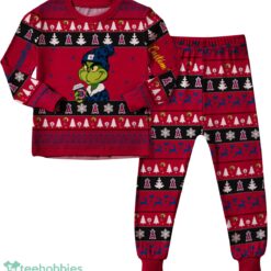 MLB Grinch Los Angeles Angels MLB Custom Name Christmas Knitting Pattern Matching Family Pajamas Set image MLB Grinch Los Angeles Angels MLB Custom Name Christmas Knitting Pattern Matching Family Pajamas Set Product Photo 2