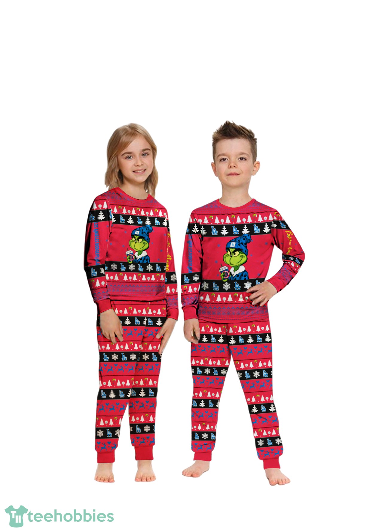 mlb-grinch-los-angeles-dodgers-mlb-custom-name-christmas-knitting-pattern-matching-family-pajamas-set-2.jpg MLB Grinch Los Angeles Dodgers MLB Custom Name Christmas Knitting Pattern Matching Family Pajamas Set Product Photo 4