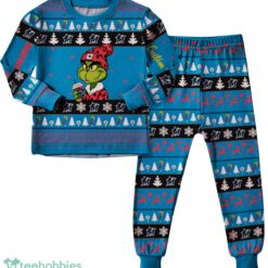 MLB Grinch Miami Marlins MLB Custom Name Christmas Knitting Pattern Matching Family Pajamas Set image MLB Grinch Miami Marlins MLB Custom Name Christmas Knitting Pattern Matching Family Pajamas Set Product Photo 2
