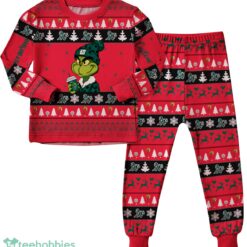 MLB Grinch Oakland Athletics MLB Custom Name Christmas Knitting Pattern Matching Family Pajamas Set image MLB Grinch Oakland Athletics MLB Custom Name Christmas Knitting Pattern Matching Family Pajamas Set Product Photo 2