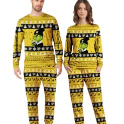 MLB Grinch Pittsburgh Penguins Custom Name Christmas Knitting Pattern Matching Family Pajamas Set image MLB Grinch Pittsburgh Penguins Custom Name Christmas Knitting Pattern Matching Family Pajamas Set Product Photo 3