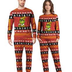 MLB Grinch San Diego Padres MLB Custom Name Christmas Knitting Pattern Matching Family Pajamas Set image MLB Grinch San Diego Padres MLB Custom Name Christmas Knitting Pattern Matching Family Pajamas Set Product Photo 3