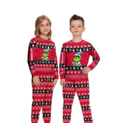 MLB Grinch Seattle Kraken Custom Name Christmas Knitting Pattern Matching Family Pajamas Set image MLB Grinch Seattle Kraken Custom Name Christmas Knitting Pattern Matching Family Pajamas Set Product Photo 2