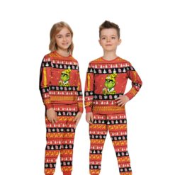MLB Grinch St Louis Cardinals MLB Custom Name Christmas Knitting Pattern Matching Family Pajamas Set image MLB Grinch St Louis Cardinals MLB Custom Name Christmas Knitting Pattern Matching Family Pajamas Set Product Photo 3
