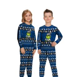 MLB Grinch Tampa Bay Lightning Custom Name Christmas Knitting Pattern Matching Family Pajamas Set image MLB Grinch Tampa Bay Lightning Custom Name Christmas Knitting Pattern Matching Family Pajamas Set Product Photo 2