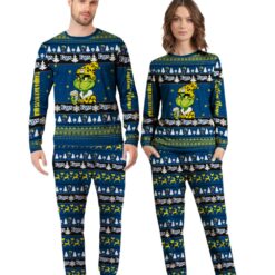 MLB Grinch Tampa Bay Rays MLB Custom Name Christmas Knitting Pattern Matching Family Pajamas Set image MLB Grinch Tampa Bay Rays MLB Custom Name Christmas Knitting Pattern Matching Family Pajamas Set Product Photo 2