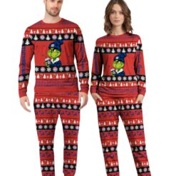 MLB Grinch Texas Rangers MLB Custom Name Christmas Knitting Pattern Matching Family Pajamas Set image MLB Grinch Texas Rangers MLB Custom Name Christmas Knitting Pattern Matching Family Pajamas Set Product Photo 2
