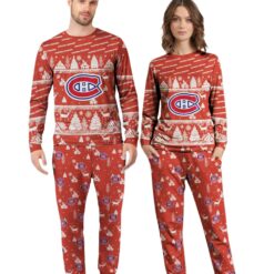 Montreal Canadiens Christmas Pattern Family Matching Pajamas Sets Best Gift For Christmas image Montreal Canadiens Christmas Pattern Family Matching Pajamas Sets Best Gift For Christmas Product Photo 3