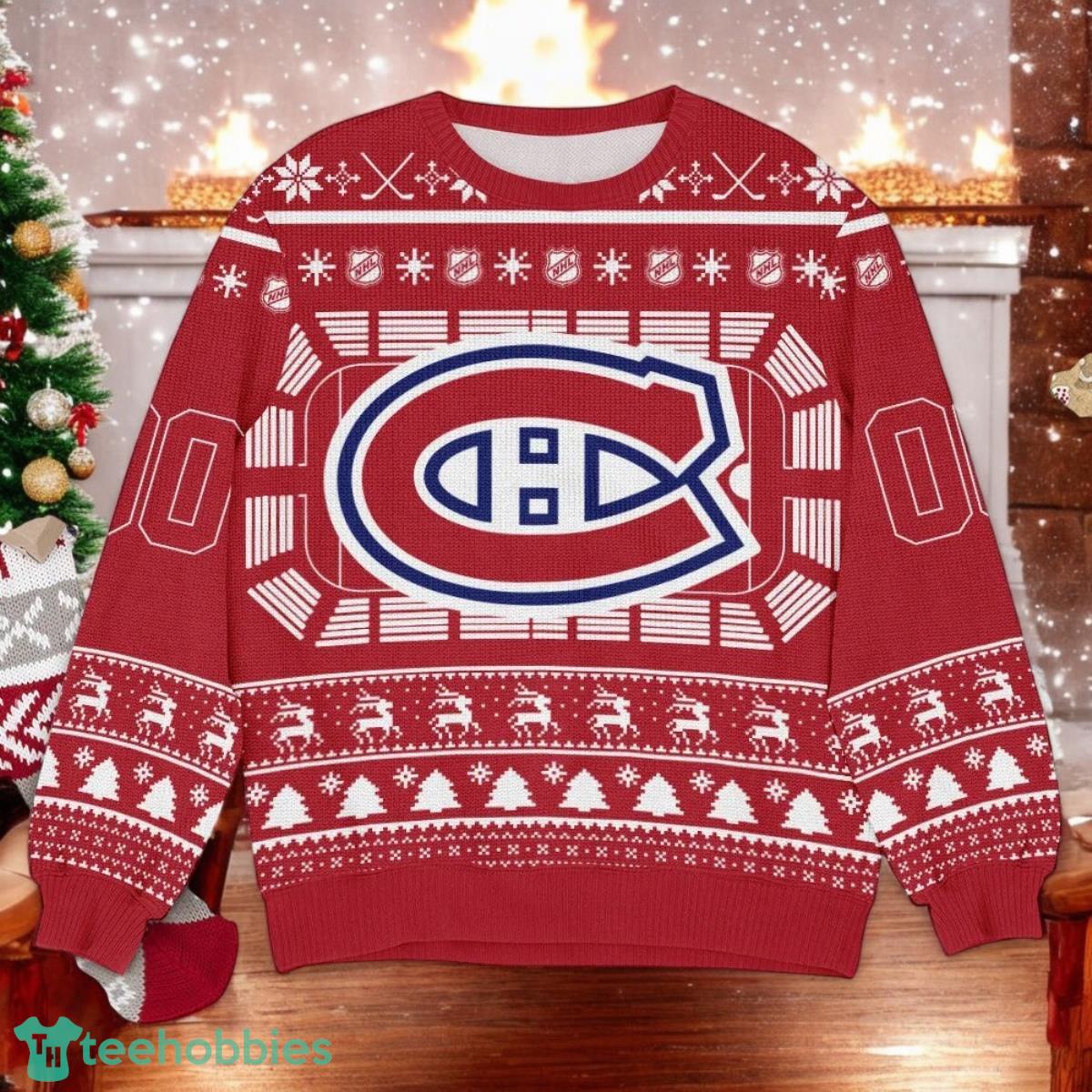 Montreal Canadiens NHL Ugly Christmas Sweater Team Holiday Christmas Gift Montreal Canadiens NHL Ugly Christmas Sweater Team Holiday Christmas Gift Product Photo 1