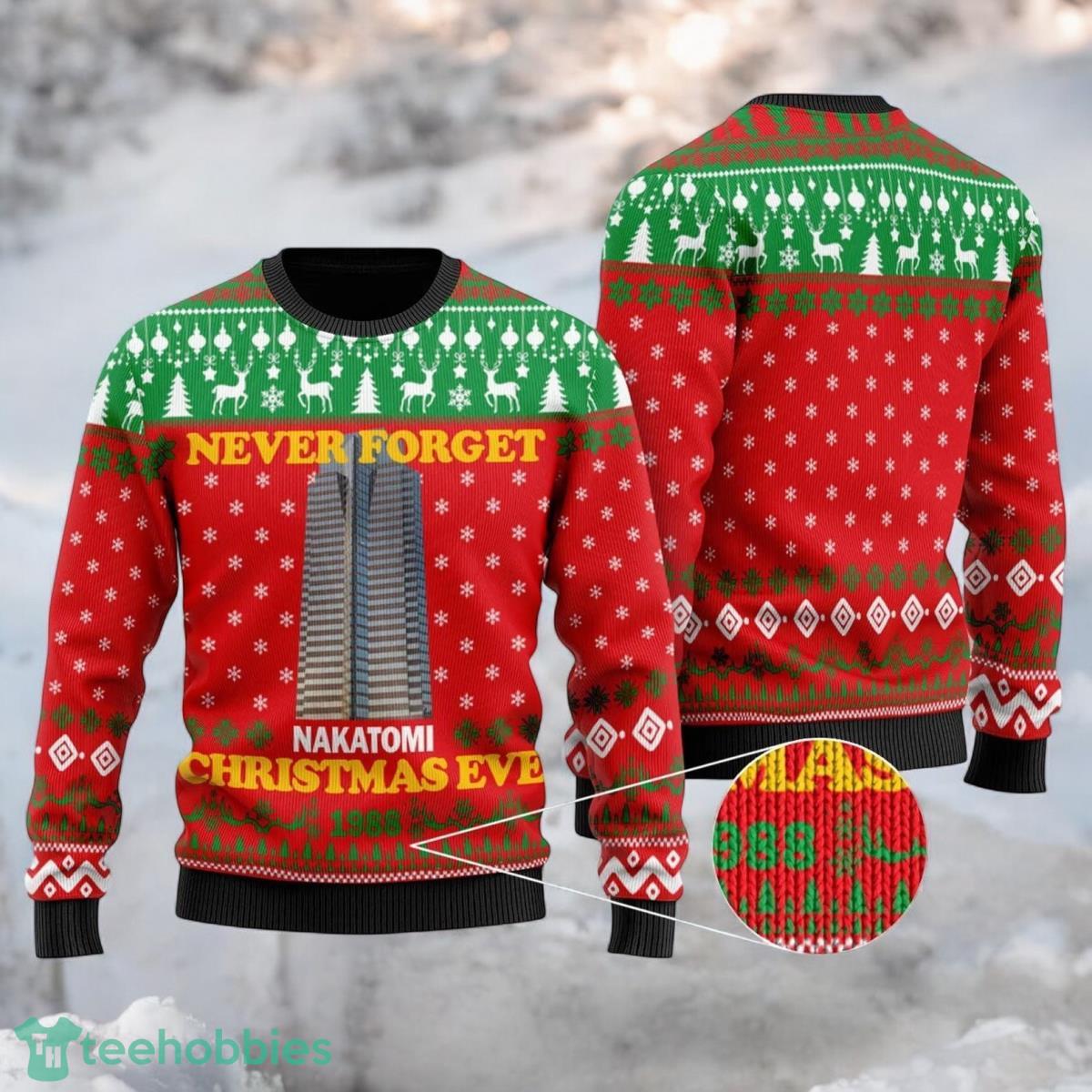 Nakatomi Plaza Christmas Sweater Die Hard Xmas Christmas 3D Ugly Sweater For Men And Women image Nakatomi Plaza Christmas Sweater Die Hard Xmas Christmas 3D Ugly Sweater For Men And Women Product Photo 1