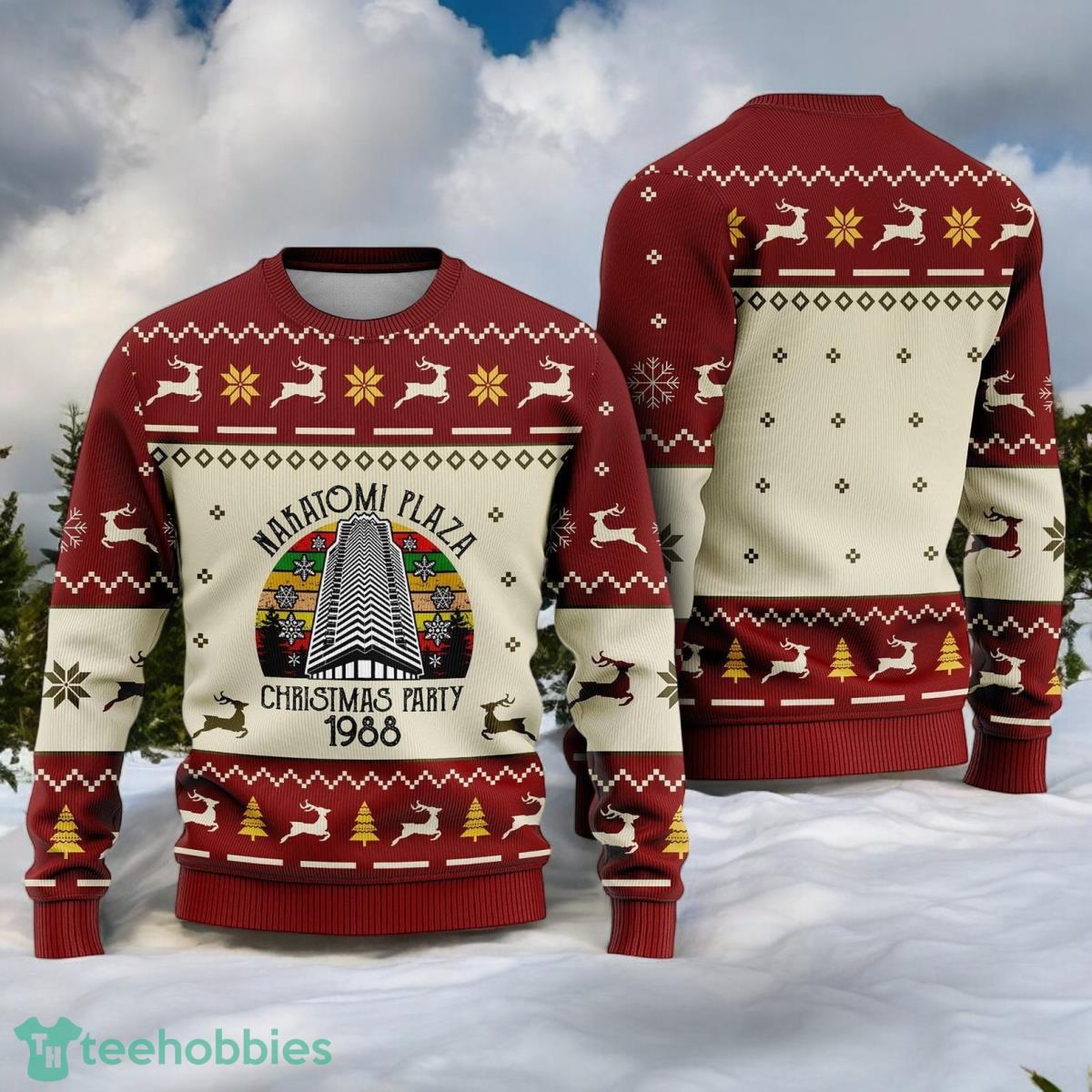 Nakatomi Plaza Christmas Sweater Nakatomi Plaza Christmas Party 1988 Christmas 3D Ugly Sweater For Men And Women Nakatomi Plaza Christmas Sweater Nakatomi Plaza Christmas Party 1988 Christmas 3D Ugly Sweater For Men And Women Product Photo 1