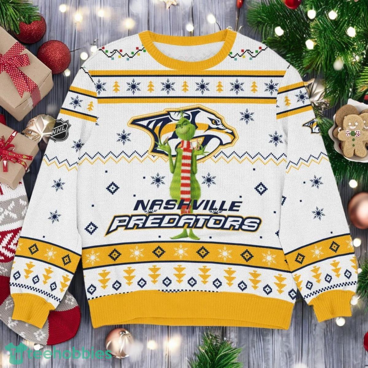 nashville-predators-nhl-grinch-ugly-christmas-sweater-team-holiday-christmas-gift.jpg Nashville Predators NHL Grinch Ugly Christmas Sweater Team Holiday Christmas Gift Product Photo 1